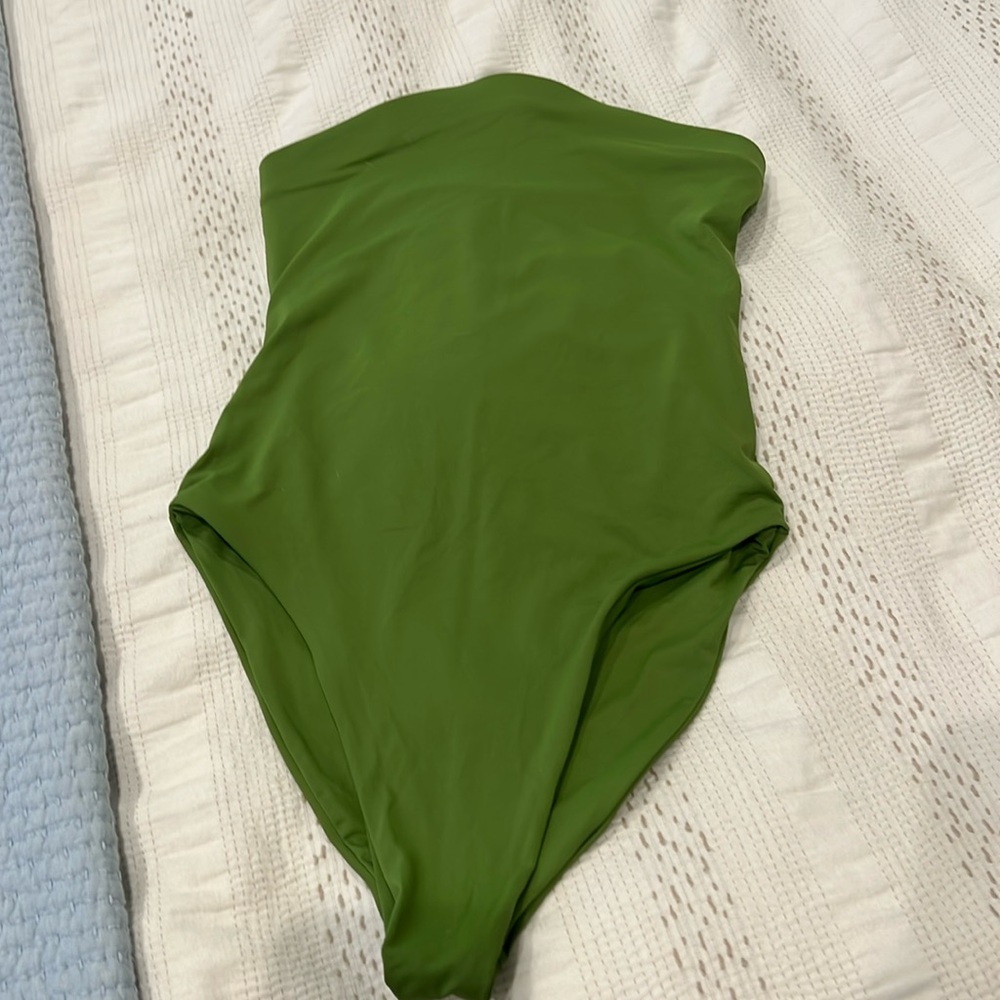 Free People x Toast Swim Green Sea Tube One Piece  Swimsuit Small - never worn